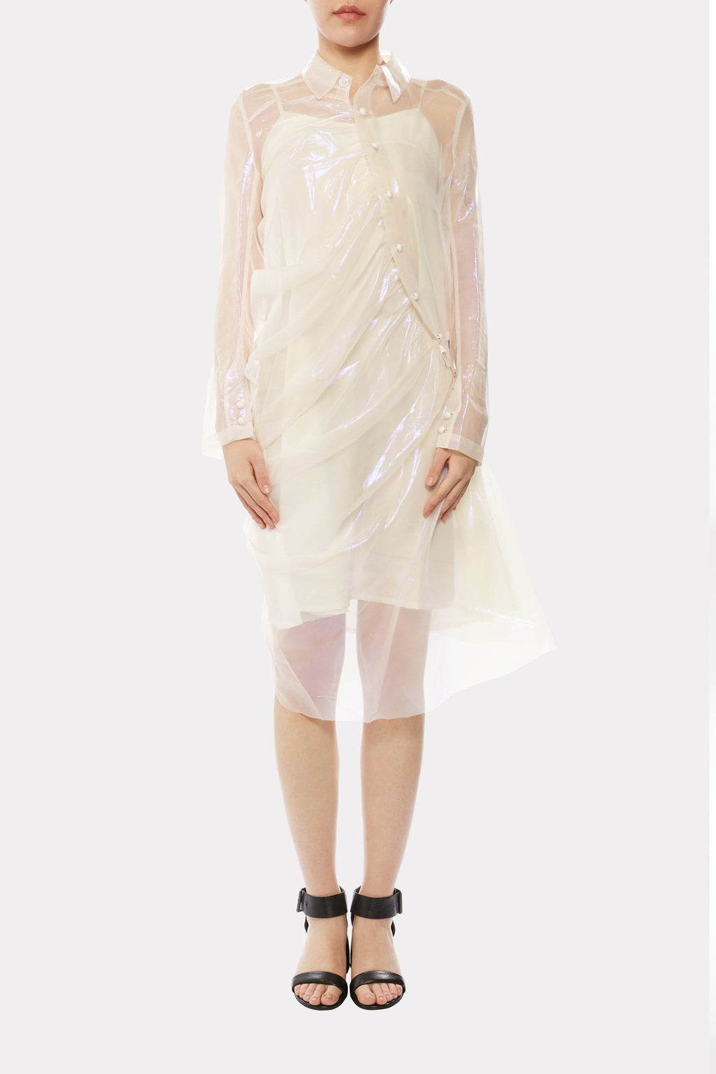 SARTO SLIP DRESS OFF WHITE