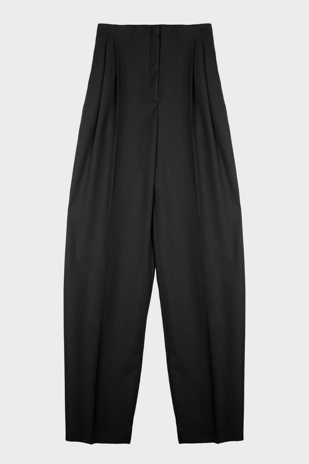 HIGH WAIST MASCULINE STRAIGHT PANTS BLACK