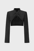 CROSSED LAPEL BLAZER