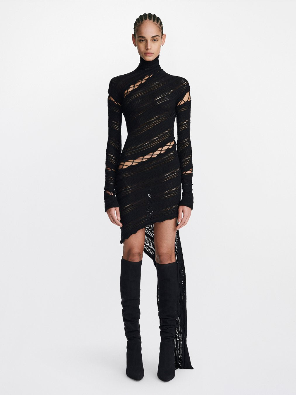 COILING OPENWORK DRESS