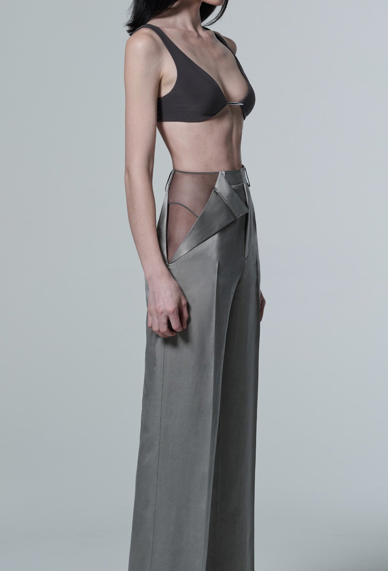 PEEK OPEN THIGH PANTS GREY