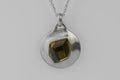Morphed Disk Necklace (45cm, Amber, MA+AMB)