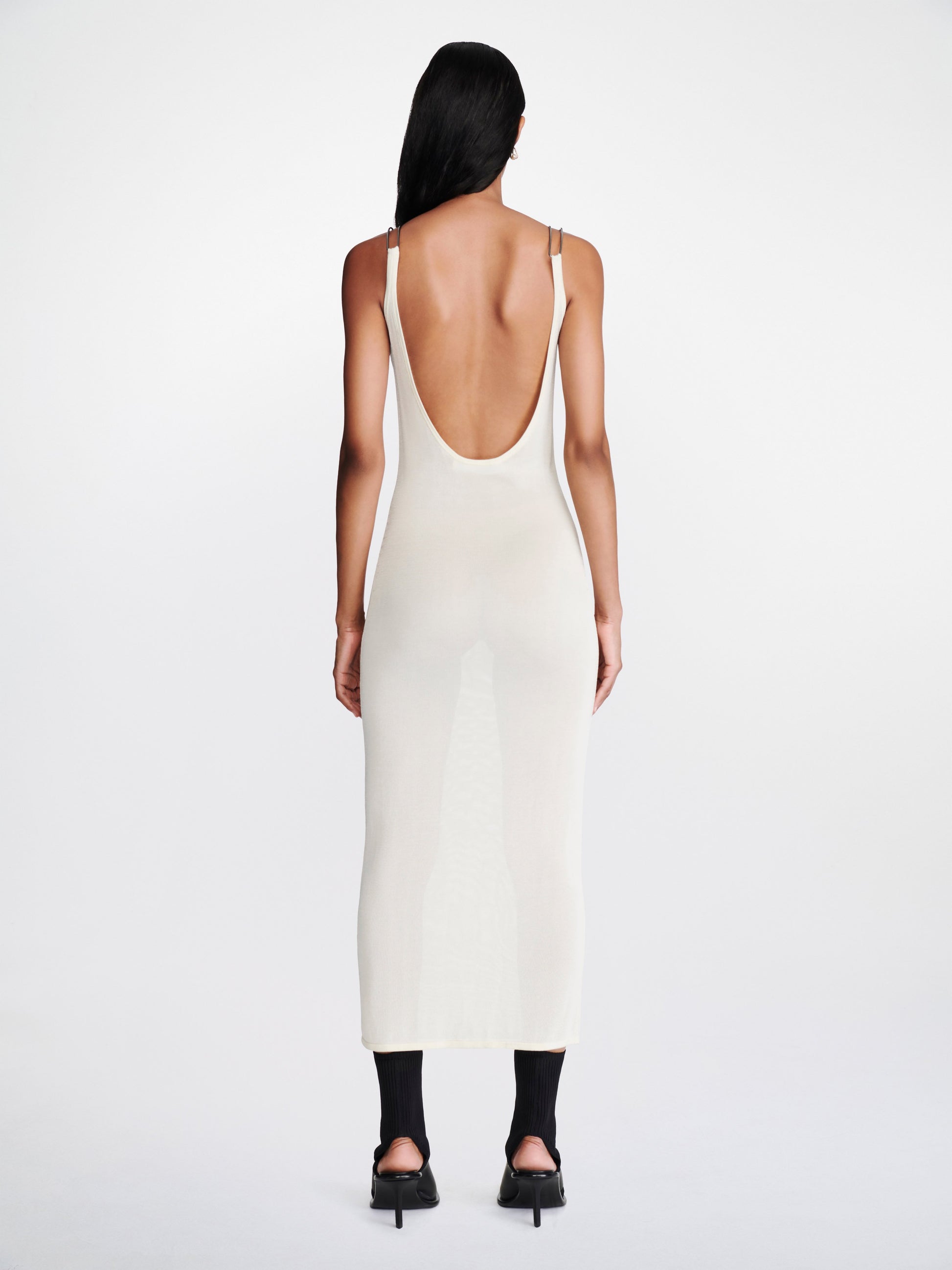 DOUBLE WIRE SLIP DRESS IVORY