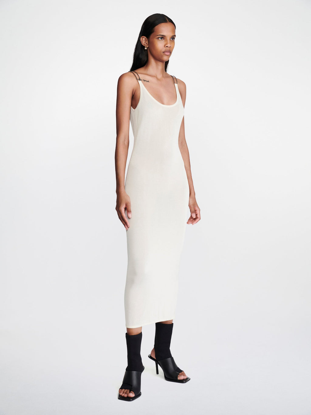 DOUBLE WIRE SLIP DRESS IVORY