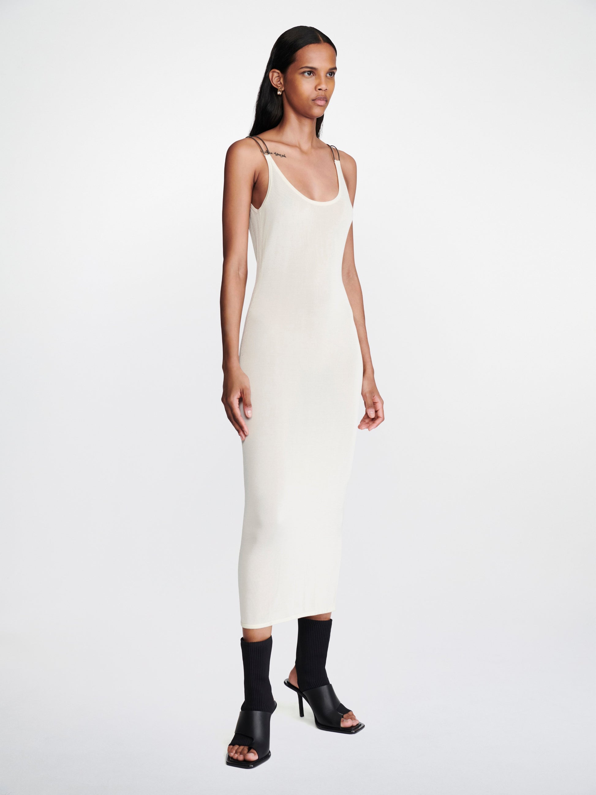 DOUBLE WIRE SLIP DRESS IVORY