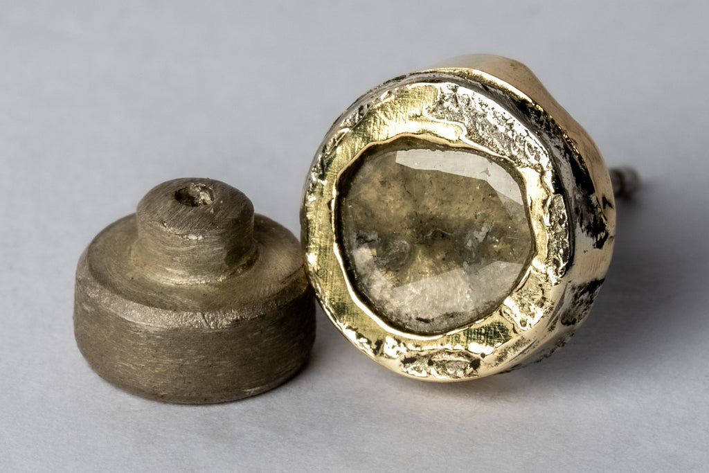 Stud Earring (Fuse, 0.4 CT, Diamond Slab, DA18K+DIA)