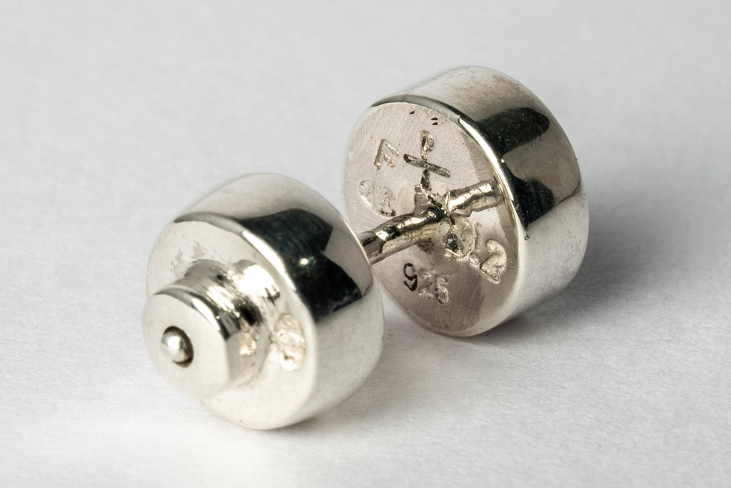 Stud Earring (0.2 CT, Tiny Faceted Diamond Slab, PA+FCDIA)