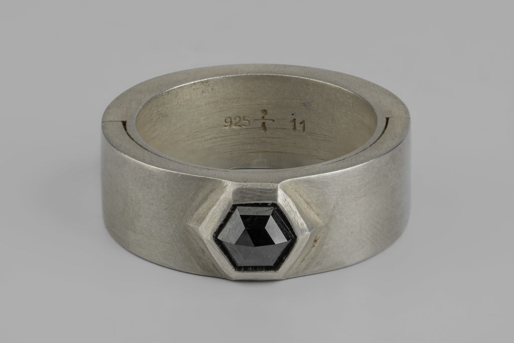 Sistema Ring (Black Hex Diamond, 1.05 CT, 9mm, DA+BLKDIA)