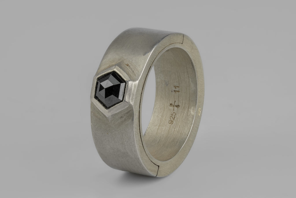 Sistema Ring (Black Hex Diamond, 1.05 CT, 9mm, DA+BLKDIA)