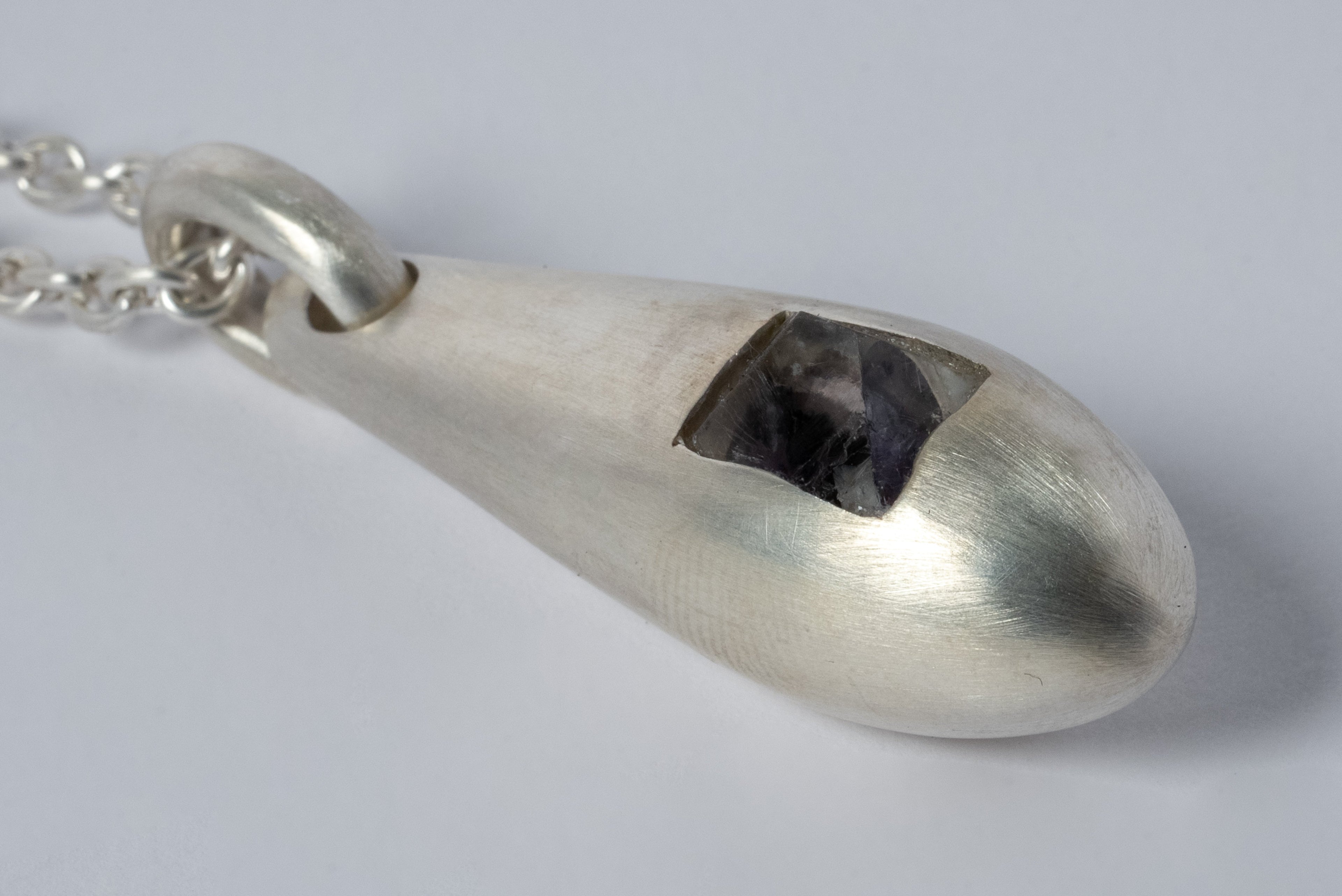 Chrysalis Necklace (Cremaster Emergence, Fluorite, MA+FLO)