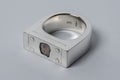 Plate Ring Single (0.2 CT, Diamond Slab, 9mm, PA+DIA)