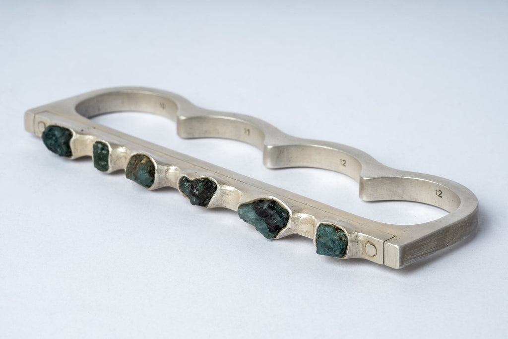 Plate Ring Four Finger (Terrestrial Surfaced, 4mm, DA+GRAN)