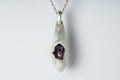Chrysalis Necklace (Cremaster Emergence, Amethyst, MA+AME)