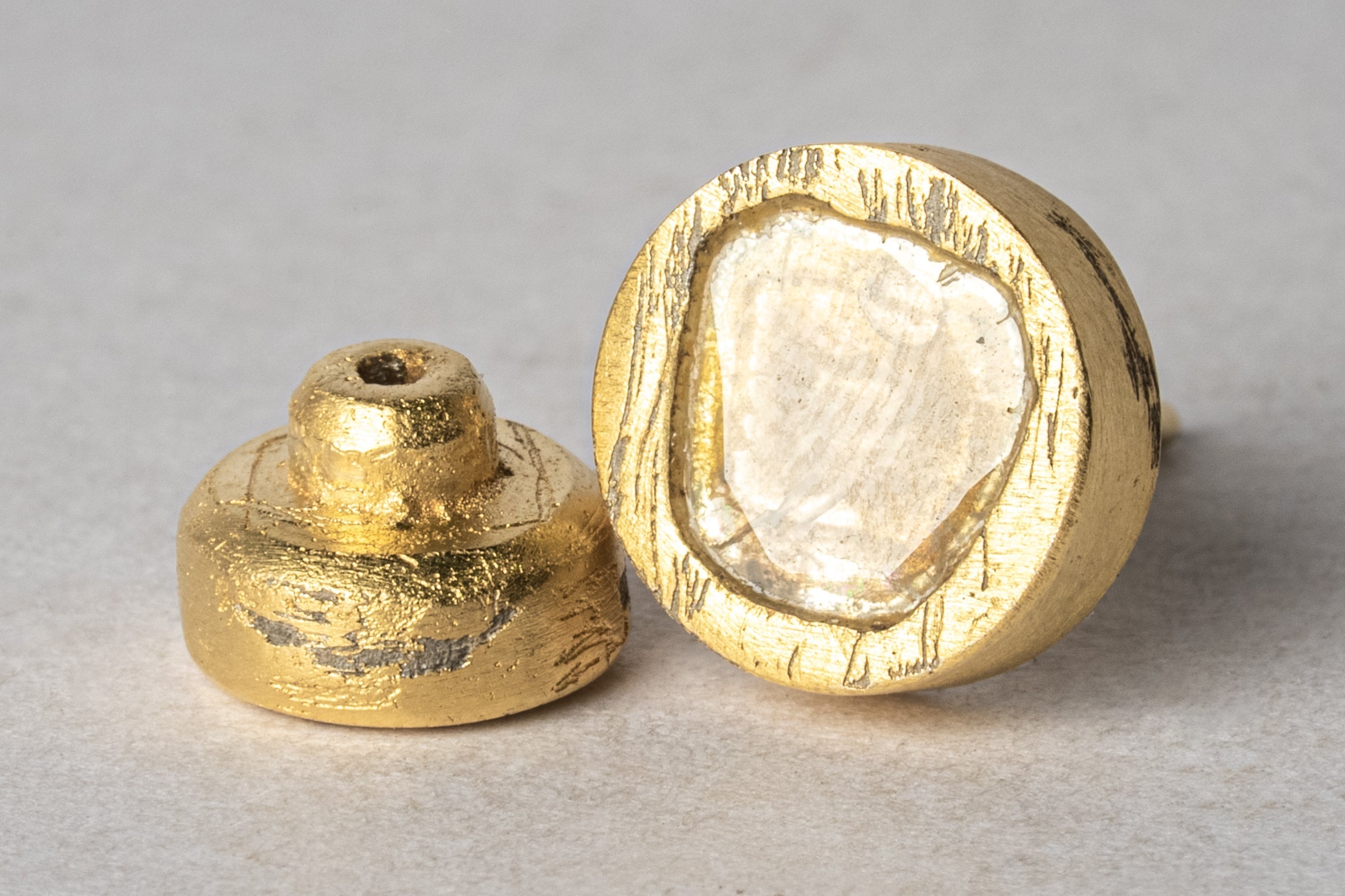 Stud Earring (0.4 CT, Diamond Slab, AGA+DIA)