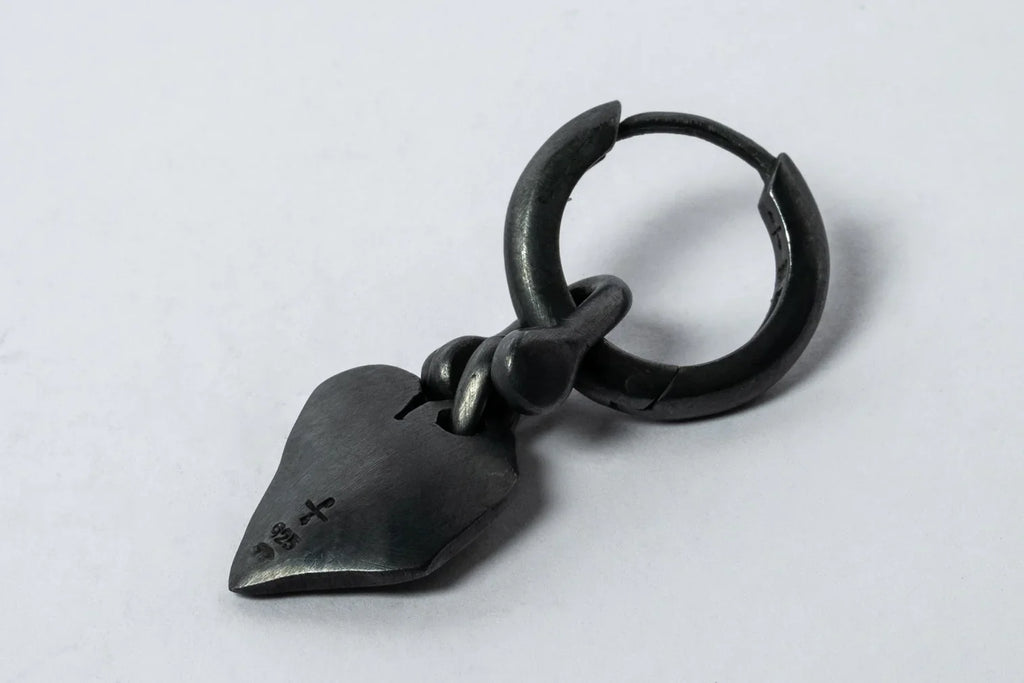 Jazz's Solid Heart Earring (Extra Small, 0.1 CT, Blue Diamond Slabs, KA+BDIA)