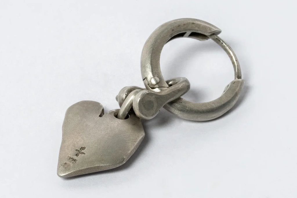 Jazz's Solid Heart Earring (Extra Small, 0.2 CT, Ruby Slice, DA+RUB)