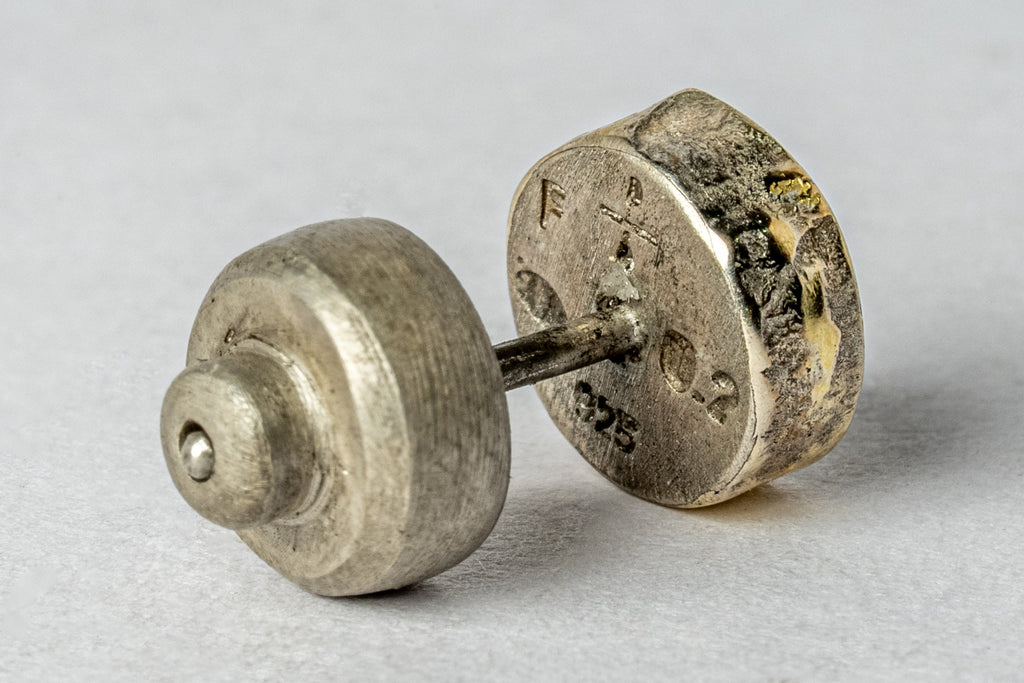 Stud Earring (Fuse, 0.2 CT, Tiny Faceted Diamond Slab, DA18K+FCDIA)