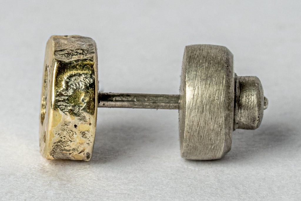 Stud Earring (Fuse, 0.2 CT, Tiny Faceted Diamond Slab, DA18K+FCDIA)