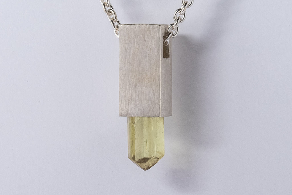 Talisman Cuboid Necklace (Apatite, MA+APA)