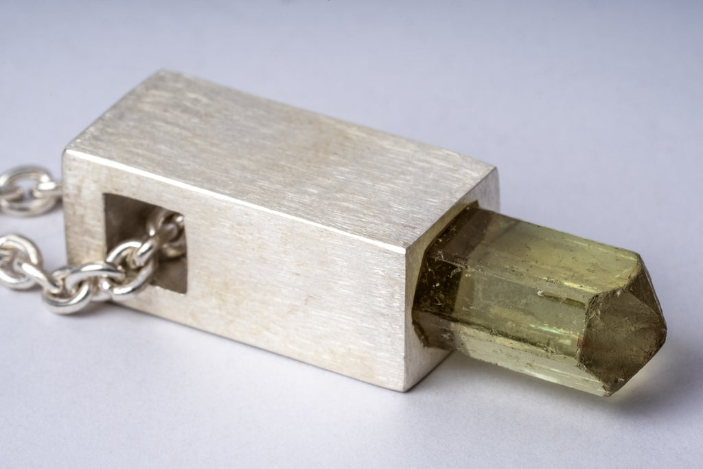 Talisman Cuboid Necklace (Apatite, MA+APA)