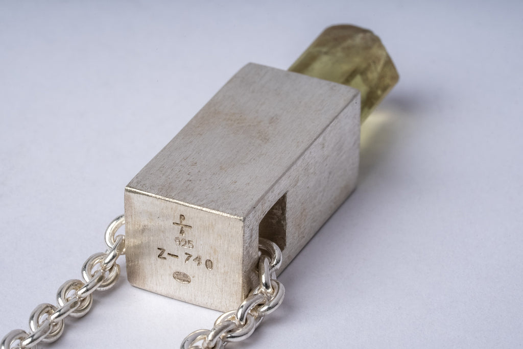 Talisman Cuboid Necklace (Apatite, MA+APA)