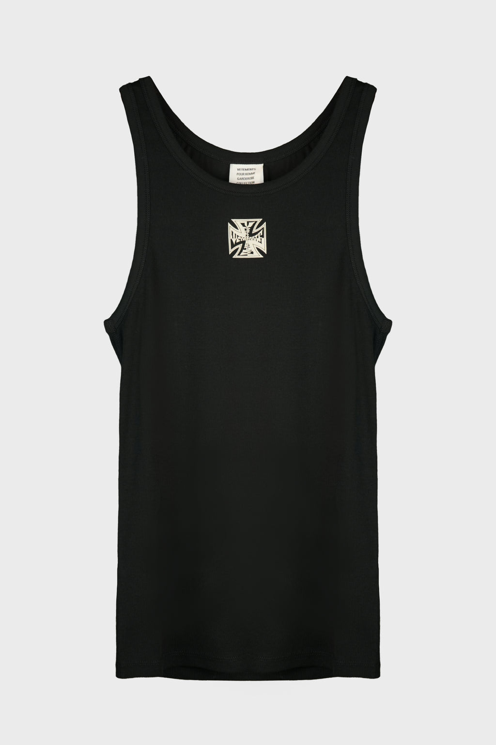 BIKER CROSS LOGO TANKTOP BLACK