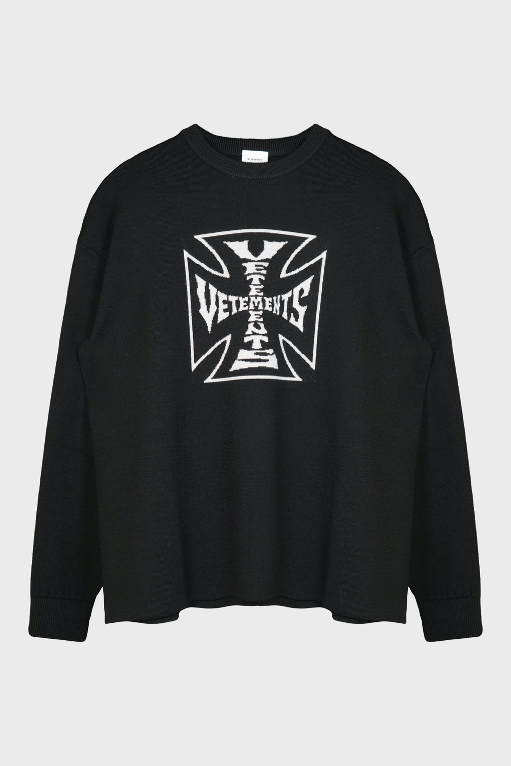 DOUBLE BIKER CROSS LOGO SWEATER