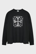 DOUBLE BIKER CROSS LOGO SWEATER