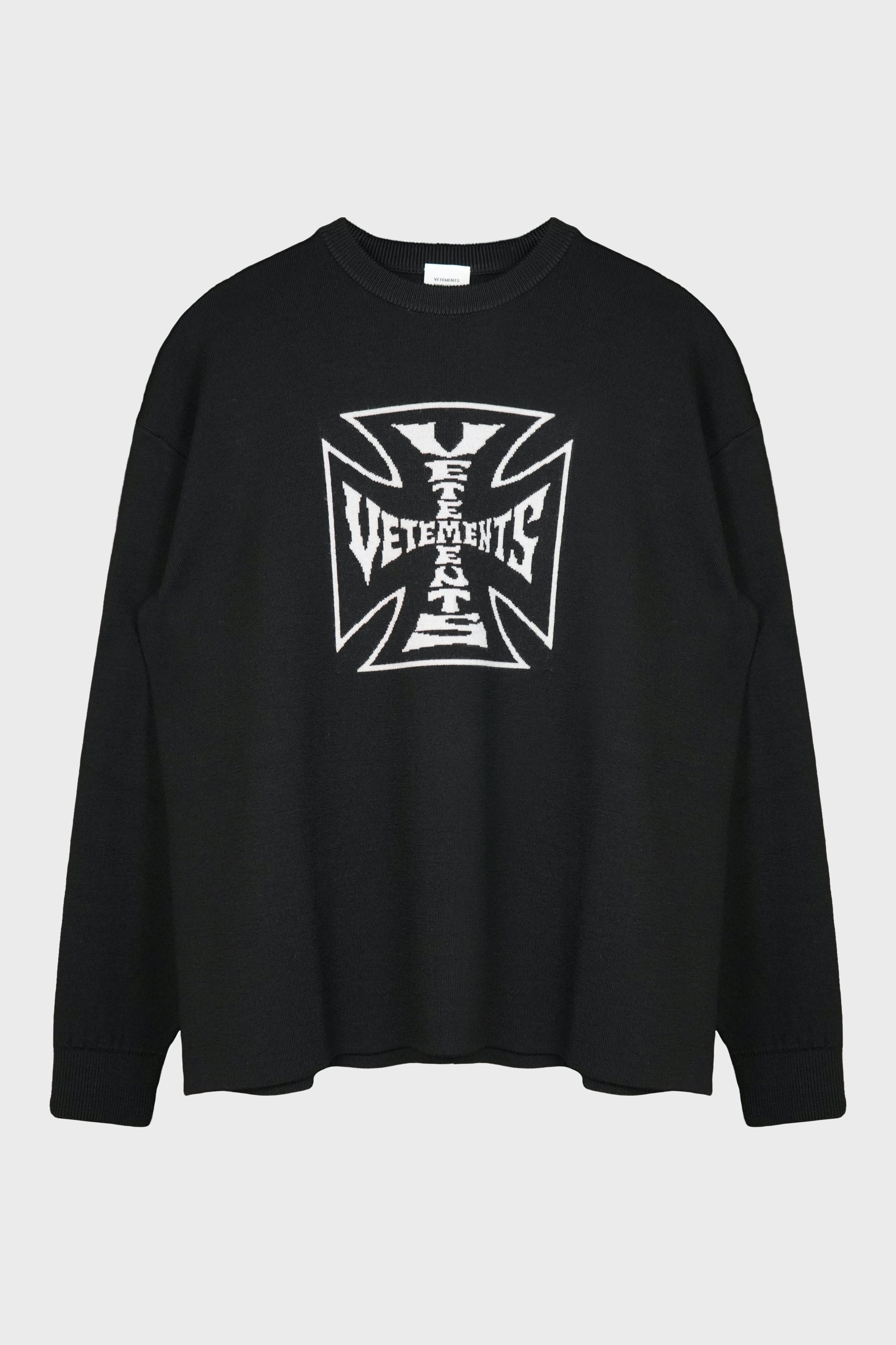 DOUBLE BIKER CROSS LOGO SWEATER