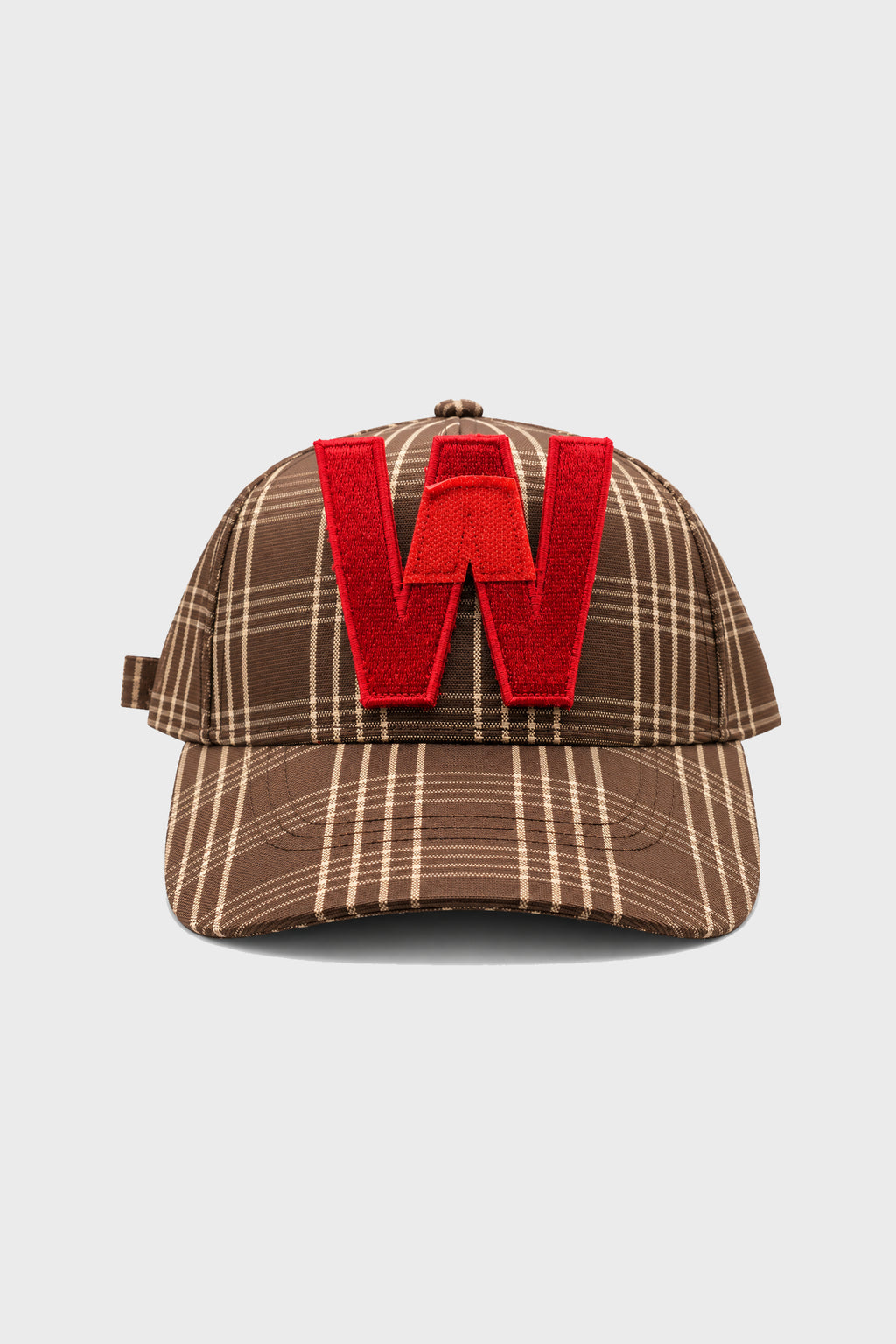 FLOWER CAP BROWN CHECK