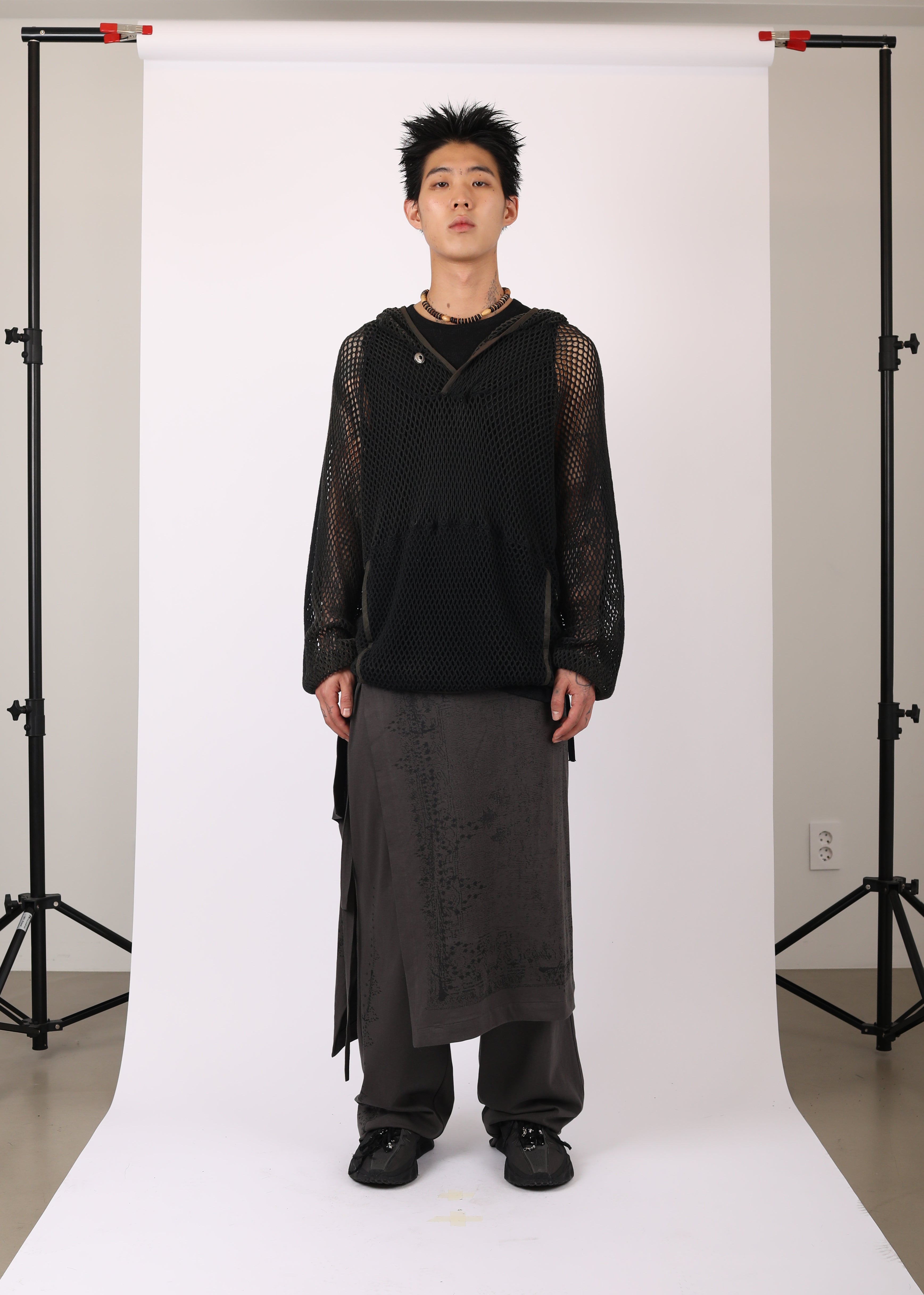 JERSEY SCARF PANTS CHARCOAL