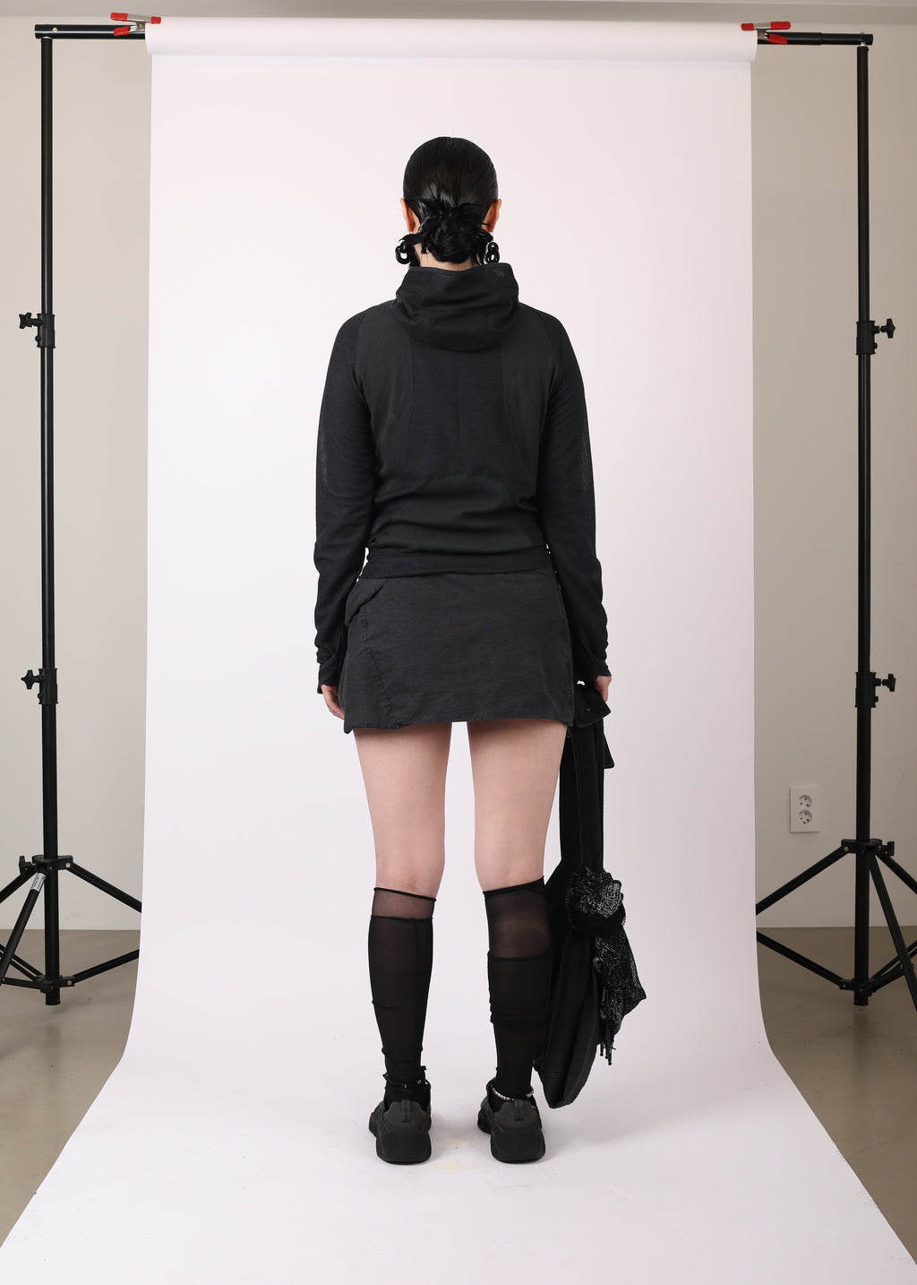 SLASHED ZIP HOODIE MIDNIGHT