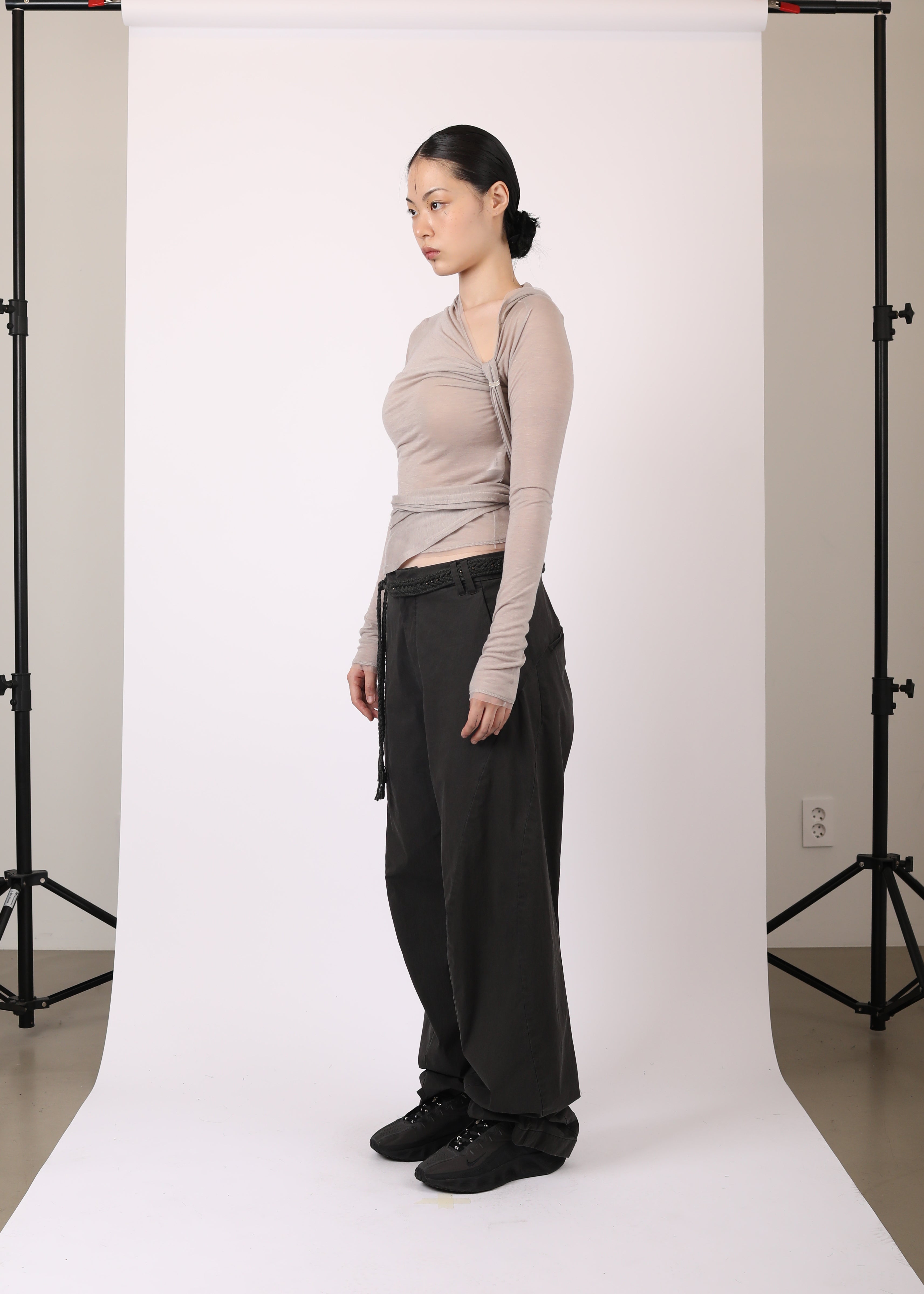 HOODED KNOT L/S WARM GREY