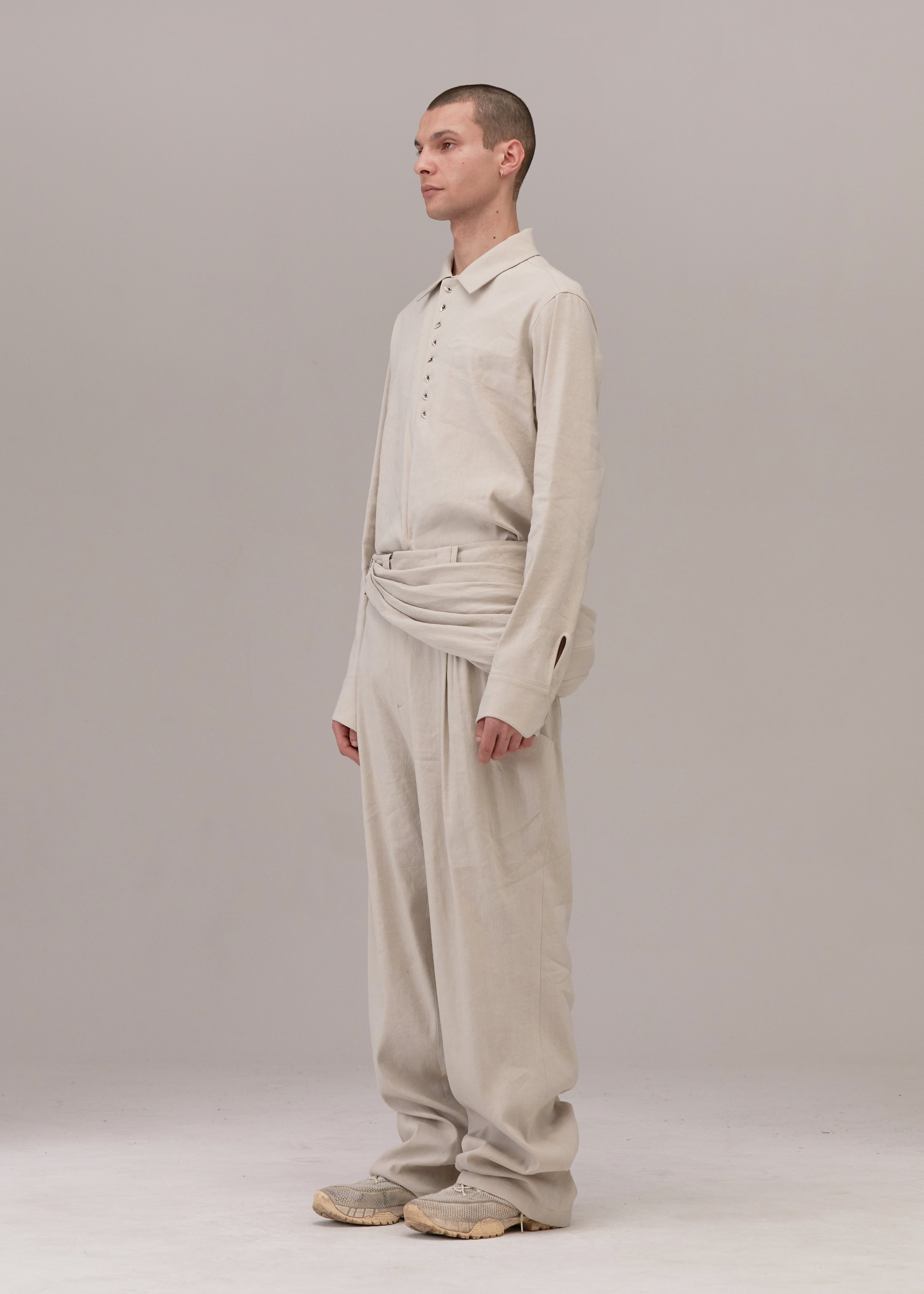 SILVER BUTTON PANTS