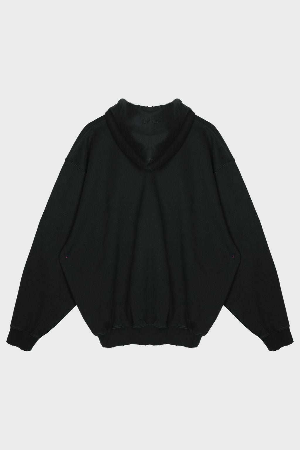 FUCK EVERYTHING ZIP-UP HOODIE WASHED-OUT BLACK