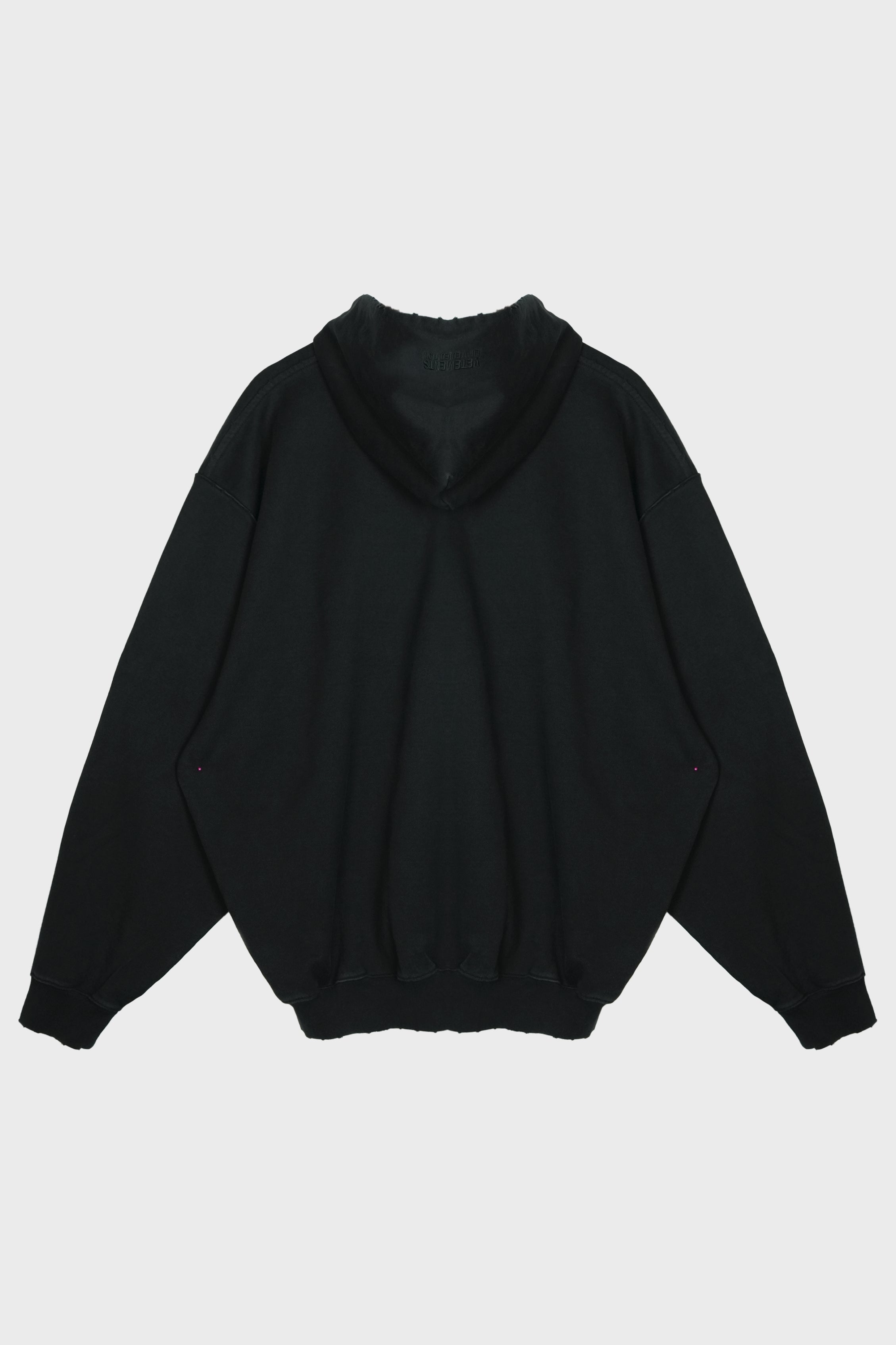 FUCK EVERYTHING ZIP-UP HOODIE WASHED-OUT BLACK