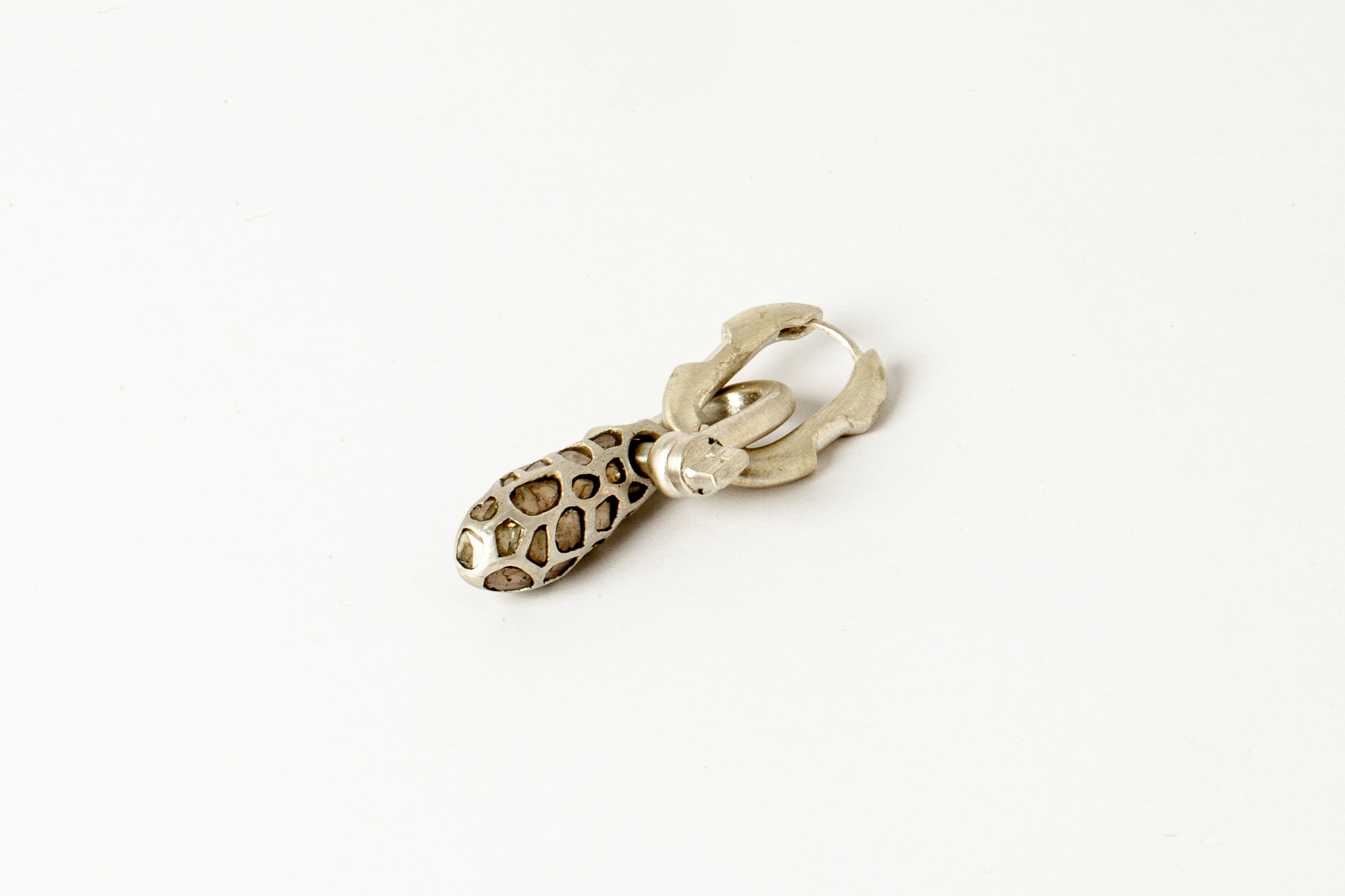 Deco Earring (Extra Small Link, Mega Pavé)