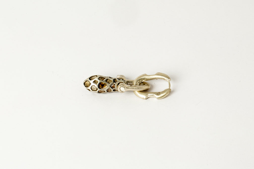 Deco Earring (Extra Small Link, Mega Pavé)