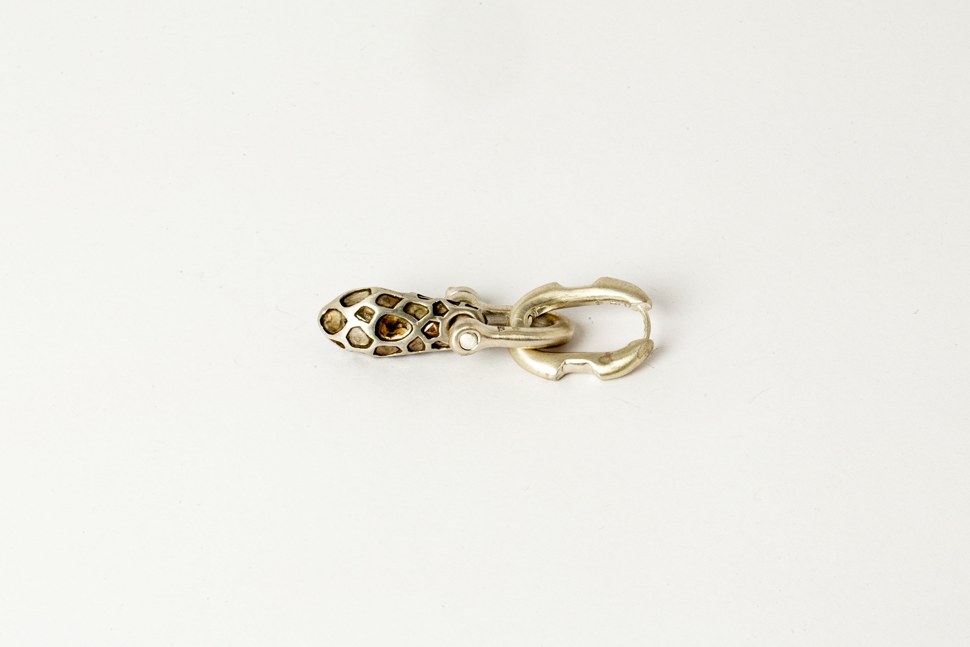 Deco Earring (Extra Small Link, Mega Pavé)