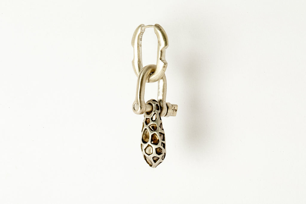 Deco Earring (Extra Small Link, Mega Pavé)