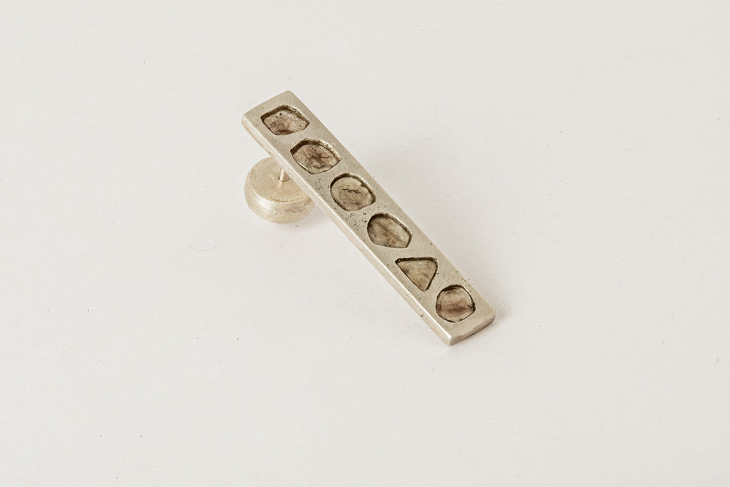 Plate Earring (0.6 CT, 6 Diamond Slabs)