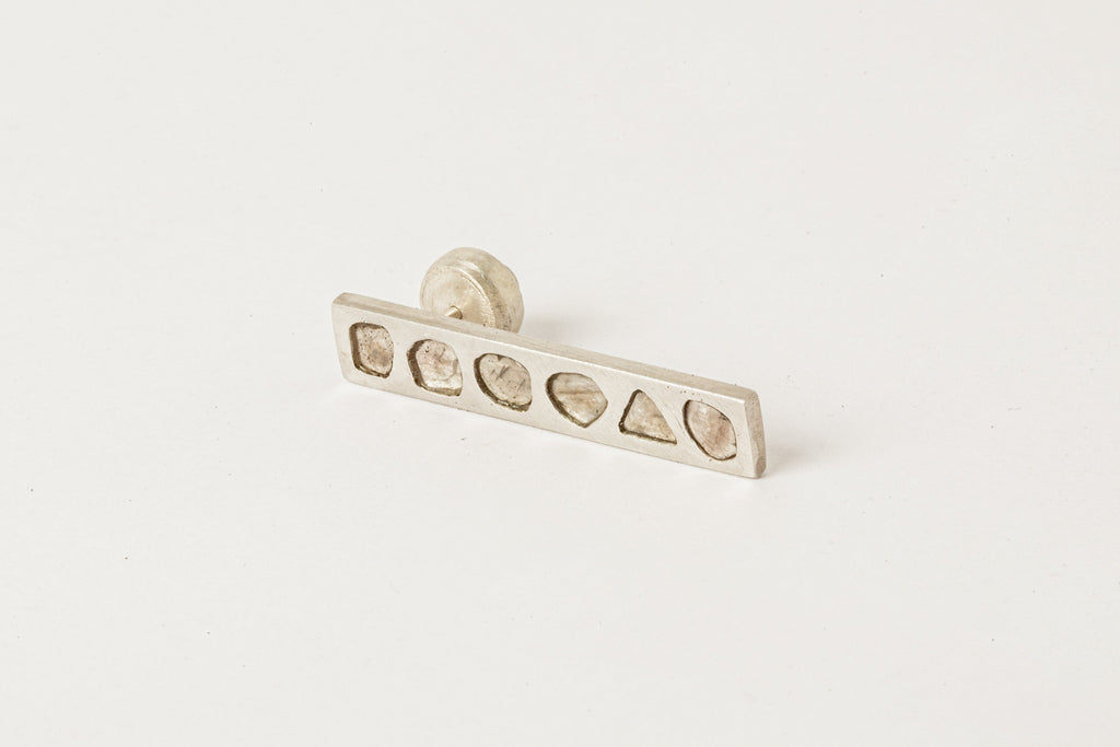 Plate Earring (0.6 CT, 6 Diamond Slabs)