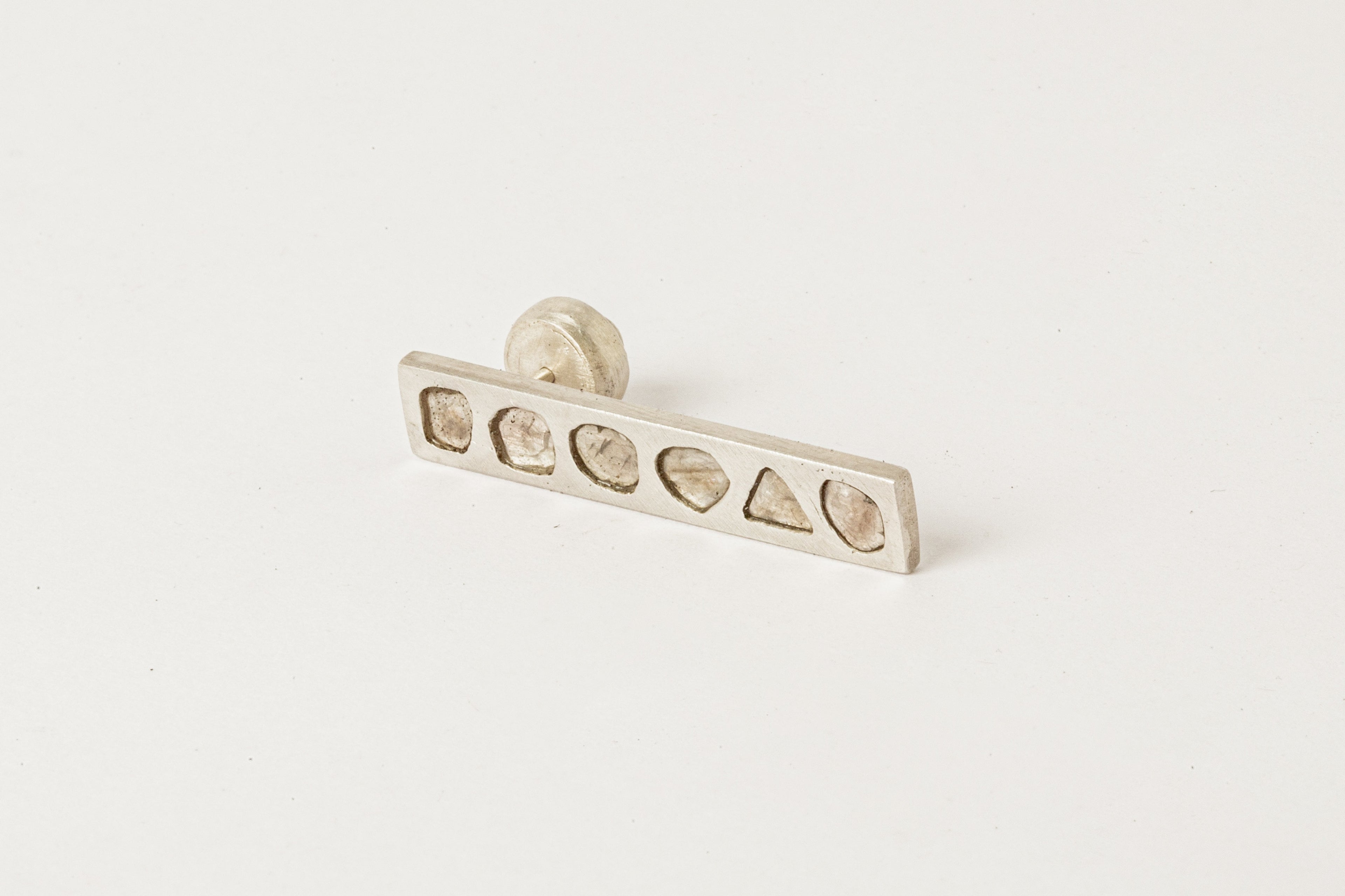 Plate Earring (0.6 CT, 6 Diamond Slabs)