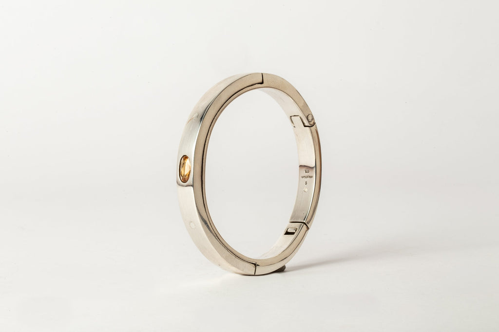 Sistema Bracelet v2 (1.0 CT, Orange Sapphire Faceted Slab, 9mm)