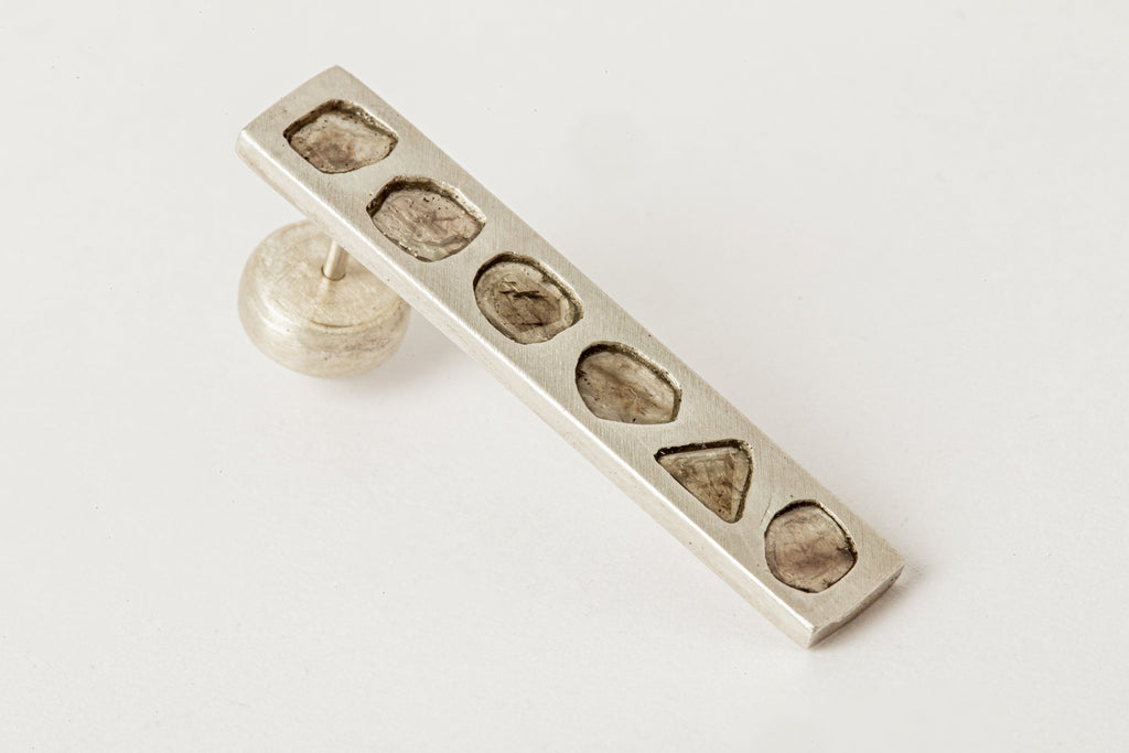 Plate Earring (0.6 CT, 6 Diamond Slabs)