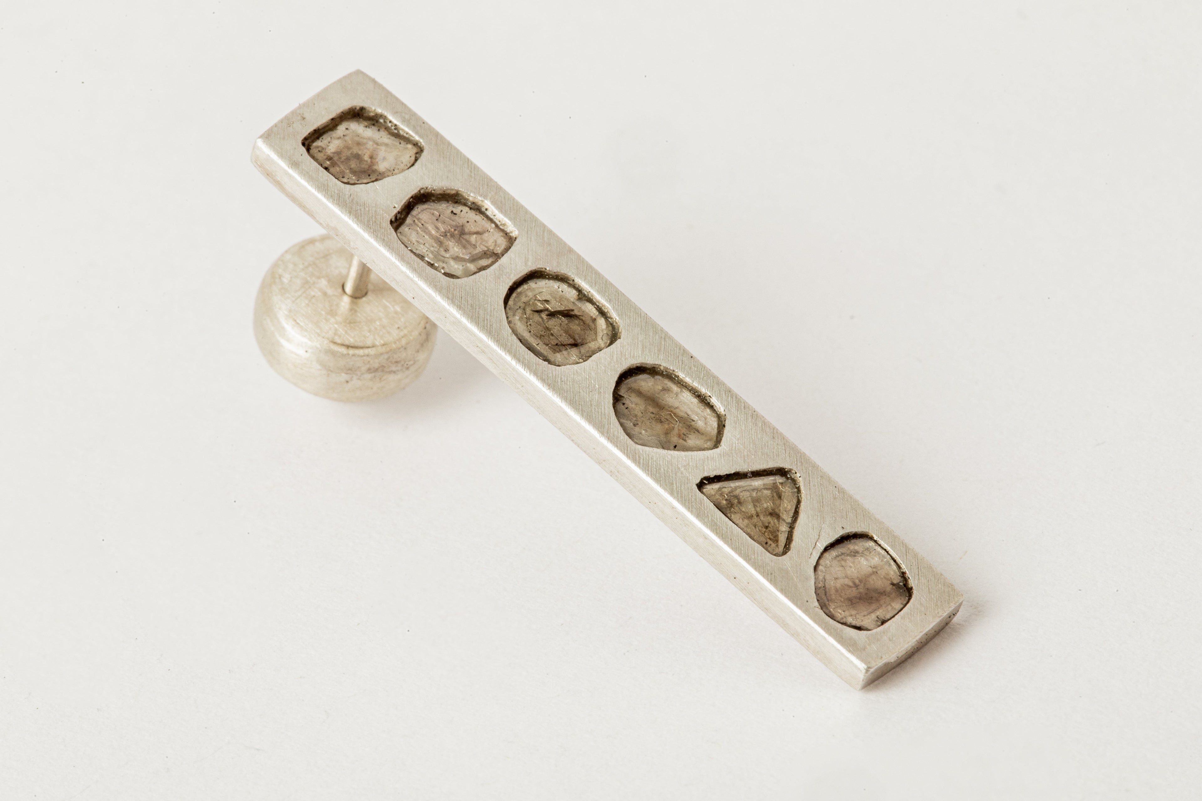 Plate Earring (0.6 CT, 6 Diamond Slabs)