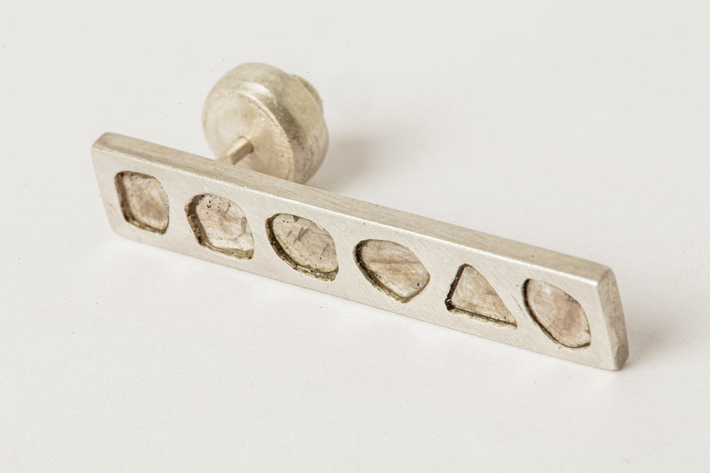 Plate Earring (0.6 CT, 6 Diamond Slabs)
