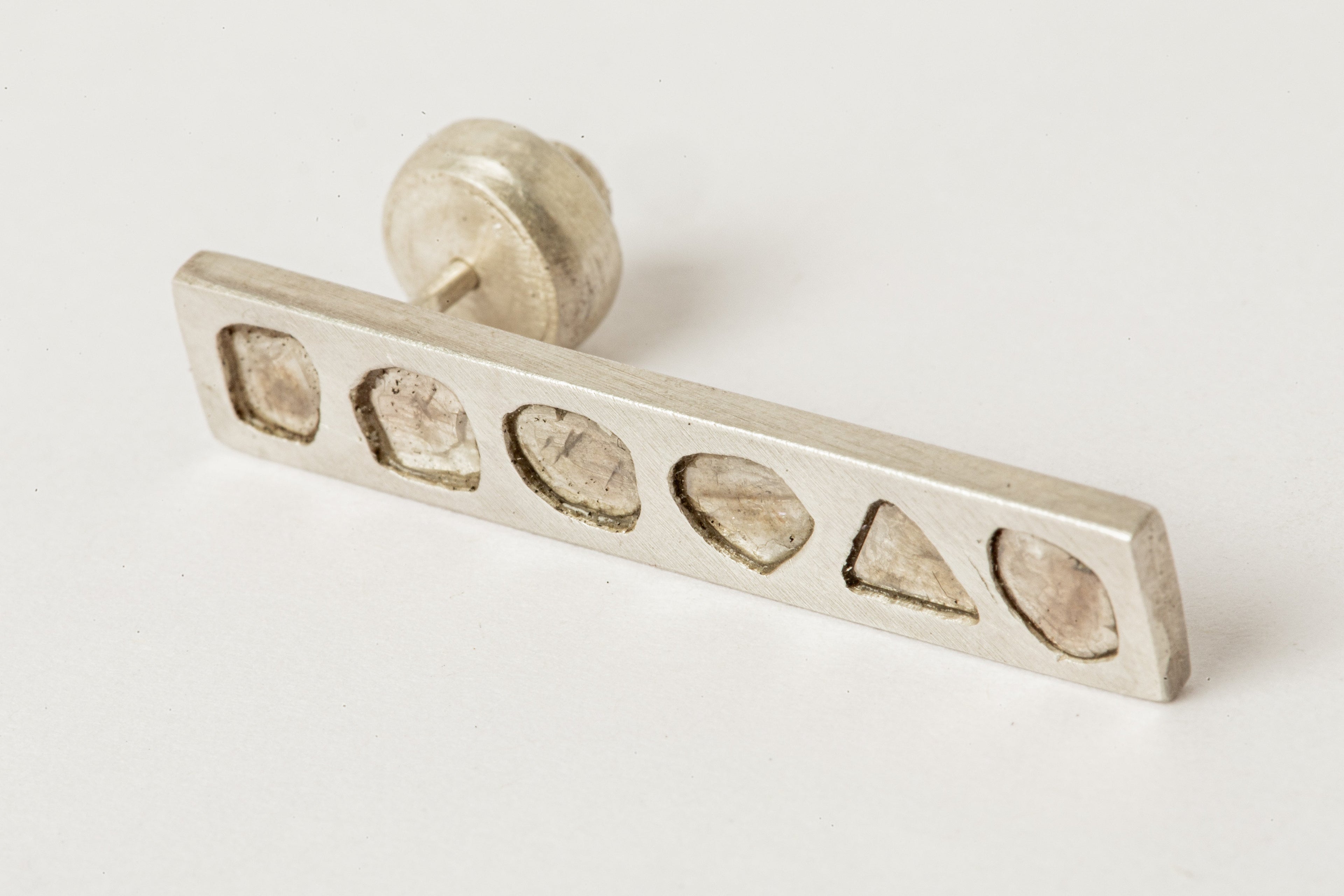 Plate Earring (0.6 CT, 6 Diamond Slabs)