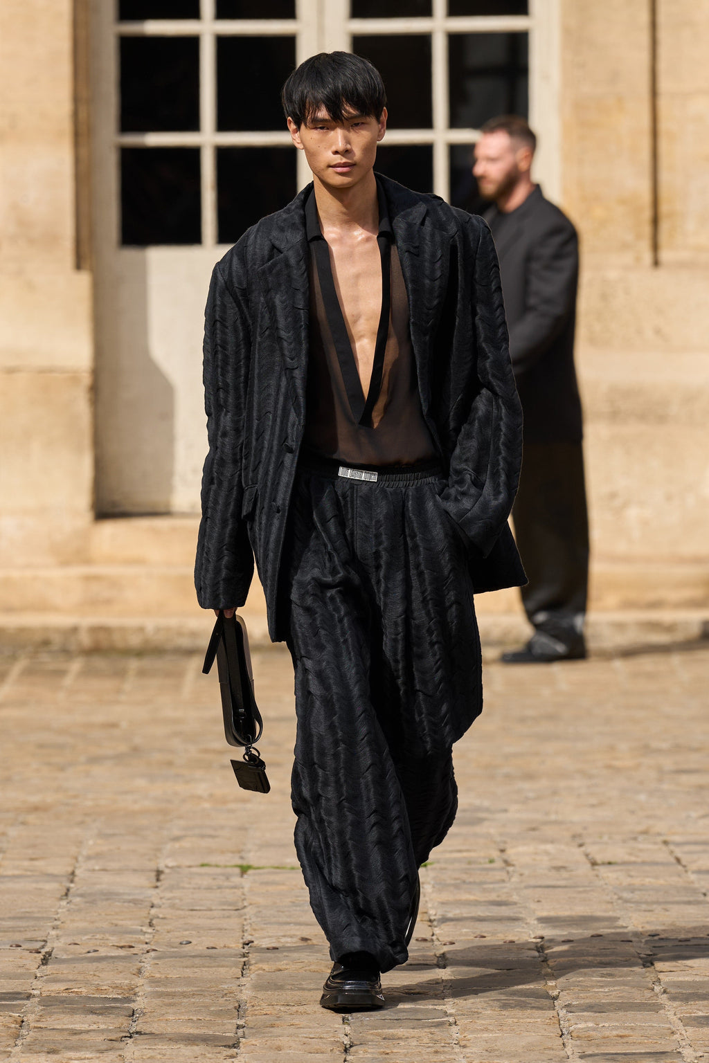 WAVY JACQUARD OVERSIZED JACKET