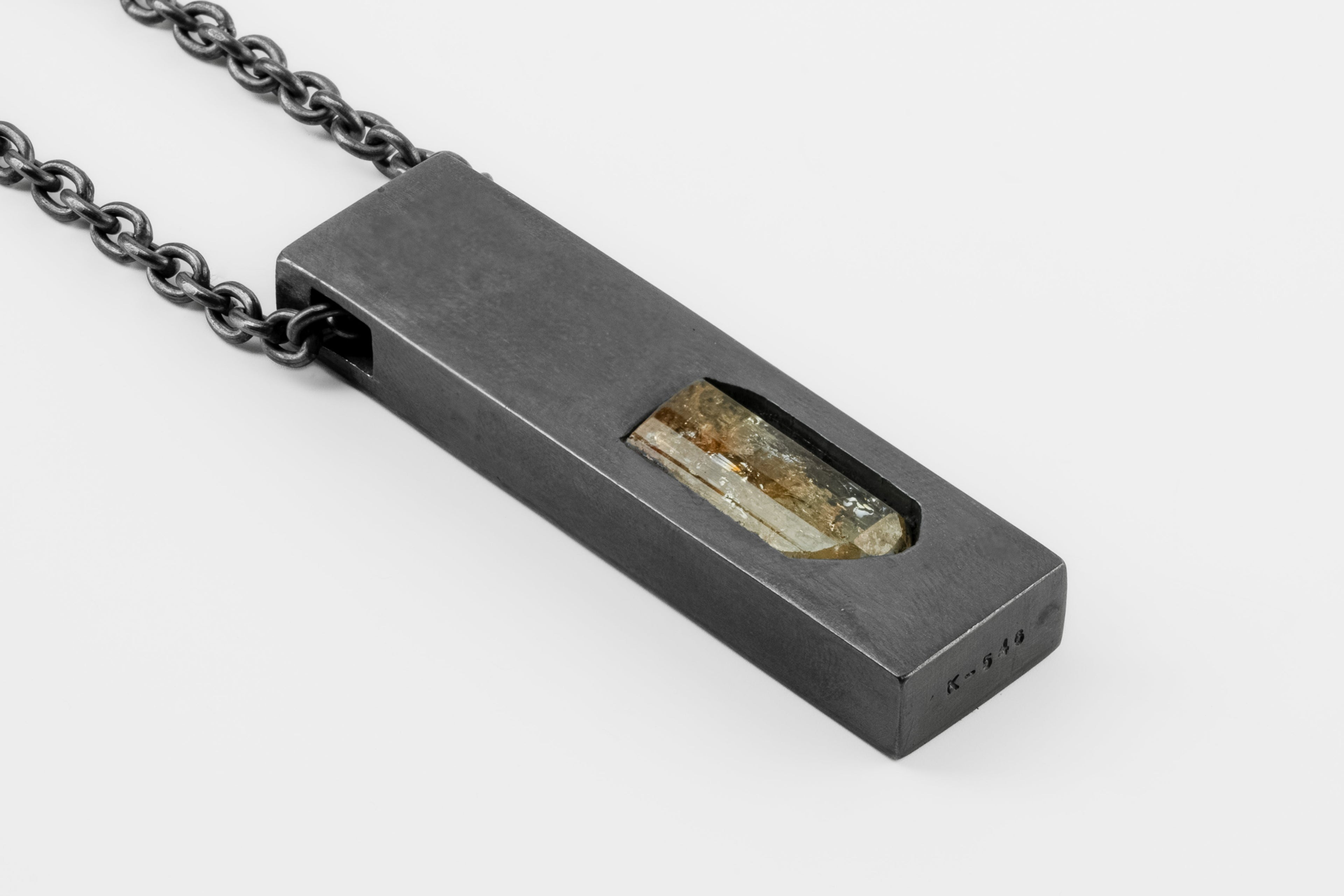 Amulet Cuboid Necklace (Imperial Topaz, KA+ITOP)